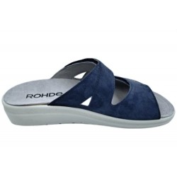 Rohde Damen Pantolette Rivella Blau 5729-56 Schuhe
