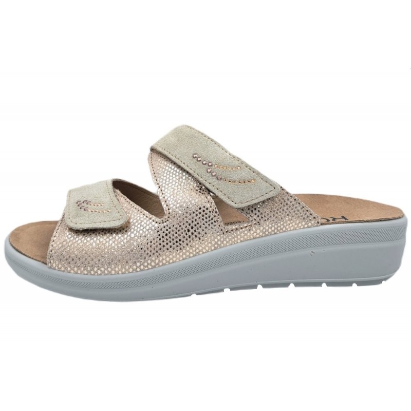 Rohde Damen Pantolette Rivella Natur 5729-14 Schuhe