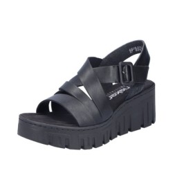 Rieker Plateau Sandale 68063-00 Schuhe