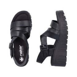 Rieker Plateau Sandale 68063-00 Schuhe