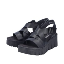 Rieker Plateau Sandale 68063-00 Schuhe