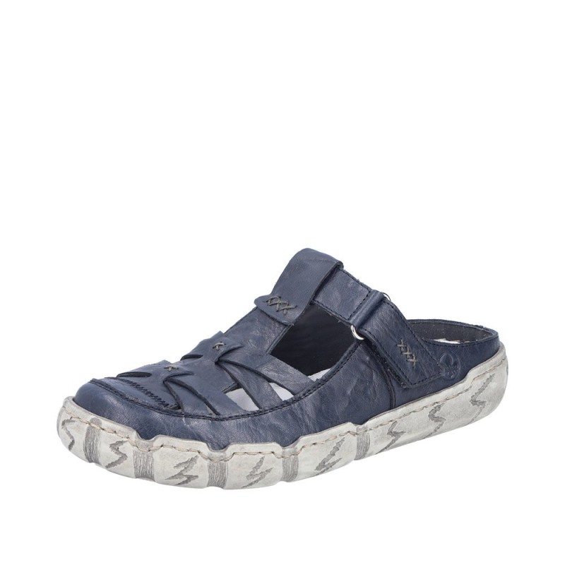Rieker Damen Pantolette Dunkelblau L0396-14 Schuhe