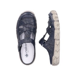 Rieker Damen Pantolette Dunkelblau L0396-14 Schuhe