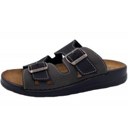 Helix Leder Pantolette Schwarz 54011-55 Schuhe