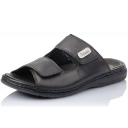 Rieker Herren Pantolette Schwarz 25590-00 Schuhe