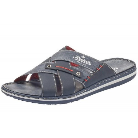 Rieker Herren Pantolette Blau 21099-15 Schuhe