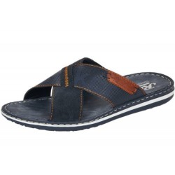 Rieker Herren Pantolette Blau 21098-14 Schuhe