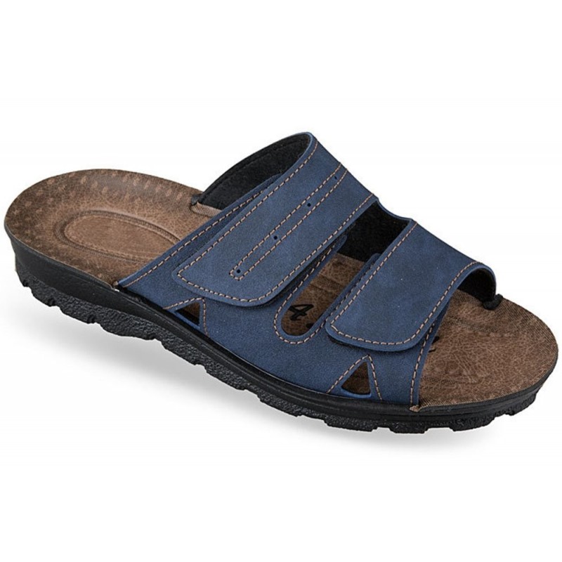 Herren Pantolette Blau 132-10-0026 Schuhe