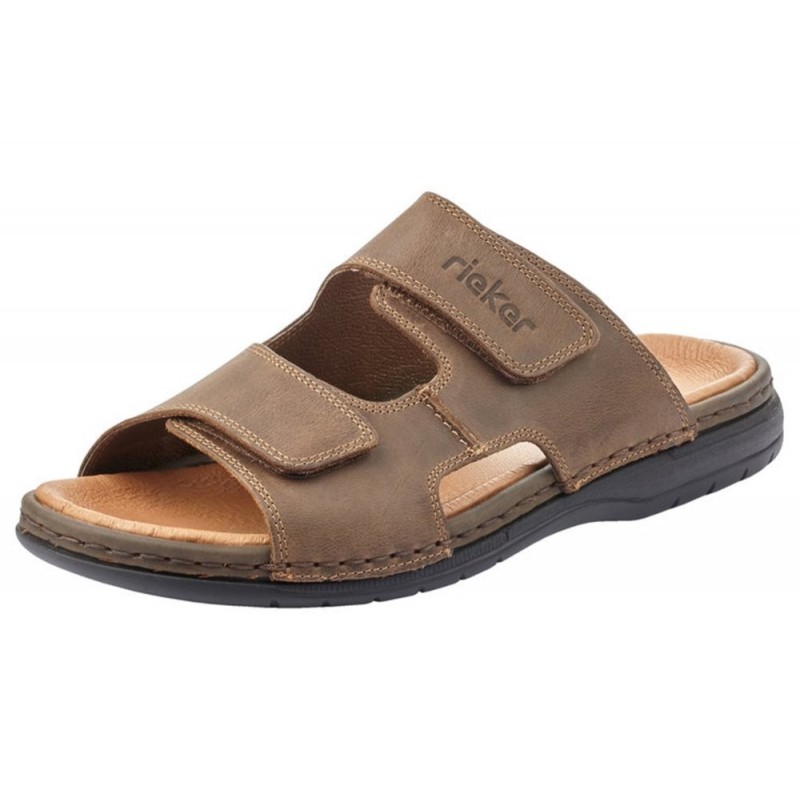 Rieker Herren Pantolette Dunkelbraun 25592-25 Schuhe