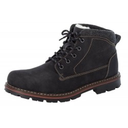 Rieker Herren Schnürboots Schwarz 37730-00 Schuhe
