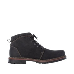 Rieker Herren Schnürboots Schwarz 37730-00 Schuhe