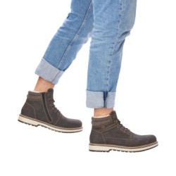 Rieker TEX Herren Schnürboots Dunkelbraun F3811-25 Schuhe