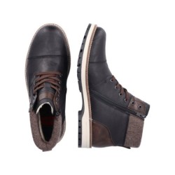 Rieker TEX Herren Schnürboots Schwarz Braun F3941-00 Schuhe