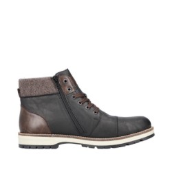 Rieker TEX Herren Schnürboots Schwarz Braun F3941-00 Schuhe