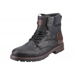 Rieker TEX Herren Schnürboots Schwarz Braun 32031-01 Schuhe
