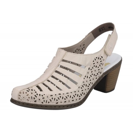 Rieker Damen Hochfrontpumps Beige 40959-60 Schuhe