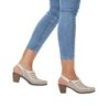 Rieker Damen Hochfrontpumps Beige 40959-60 Schuhe