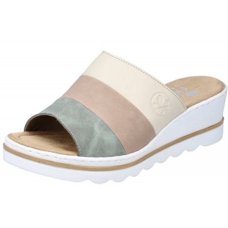 Rieker Damen Pantolette Multi 67492-90 Schuhe