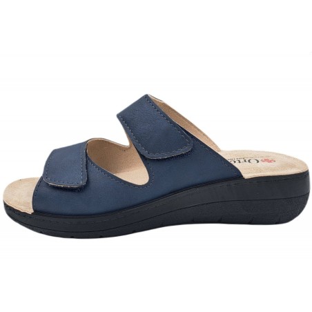 OrtoMed Damen Pantolette Blau 220100045 Schuhe