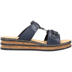 Rieker Damen Pantolette Dunkelblau 62936-14 Schuhe