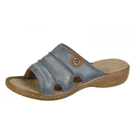 Rieker Damen Pantolette Regina Blau 60876-12 Schuhe