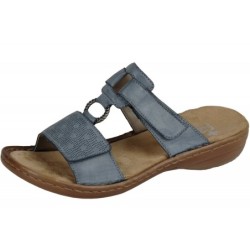 Rieker Damen Pantolette Jeansblau 60885-12 Schuhe