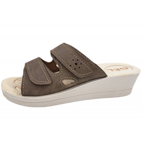 Damen Pantolette Taupe 220610003 Schuhe