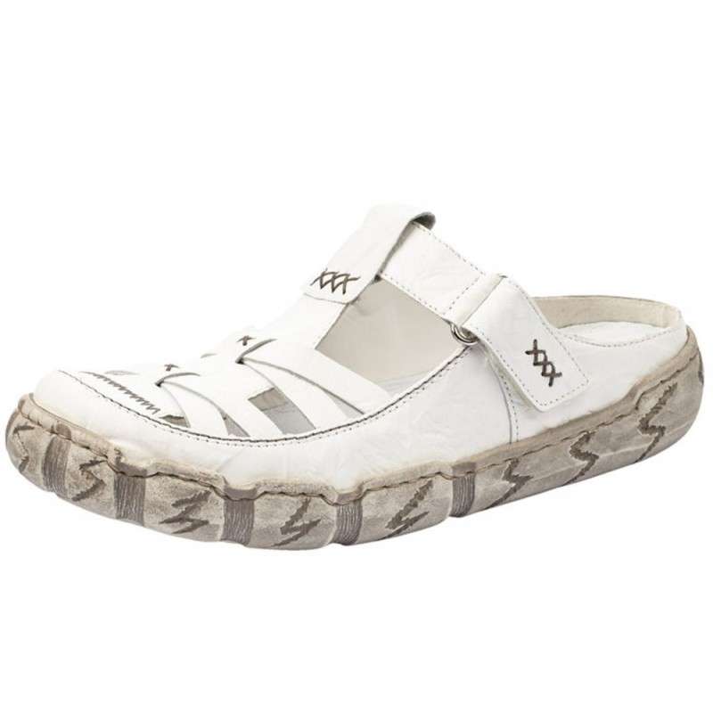 Rieker Damen Slipper Pantolette Hertha Weiß L0396-80 Schuhe