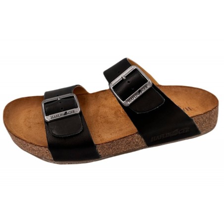 Haflinger Andrea Leder Pantolette Schwarz 819016-1688 Schuhe