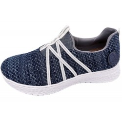Rieker Damen Sneaker Blau Kombiniert N4185-16 Schuhe