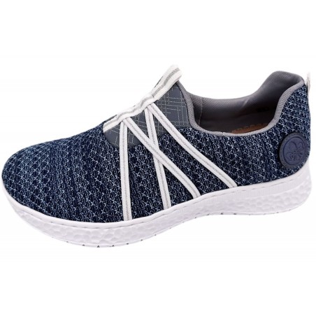 Rieker Damen Sneaker Blau Kombiniert N4185-16 Schuhe