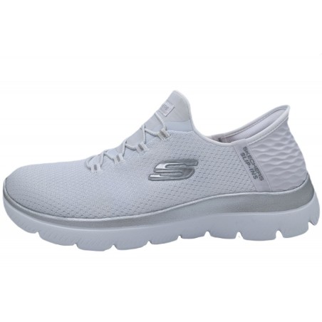 Skechers Damen Slip-Ins Summits Weiß/Silber 150123 WSL Schuhe