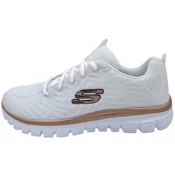 Skechers Damen Graceful Weiß/Rosé-Gold 12615 WTRG Schuhe