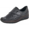 Rieker Damen Slipper Schwarz 537C0-00 Schuhe