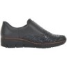 Rieker Damen Slipper Schwarz 537C0-00 Schuhe