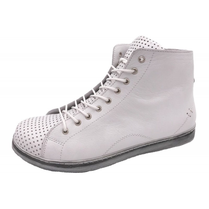 Andrea Conti High Top Leder Sneaker Weiß 0345725-001 Schuhe