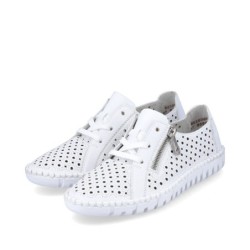 Rieker Damen Schnürer Weiß M2300-80 Schuhe