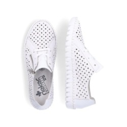 Rieker Damen Schnürer Weiß M2300-80 Schuhe