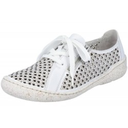 Rieker Damen Sommerschuhe Weiß 54516-80 Schuhe