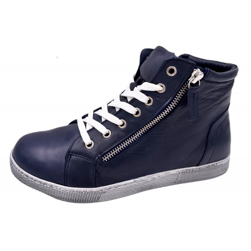 Andrea Conti High Top Sneaker Dunkelblau 0340016-017 Schuhe