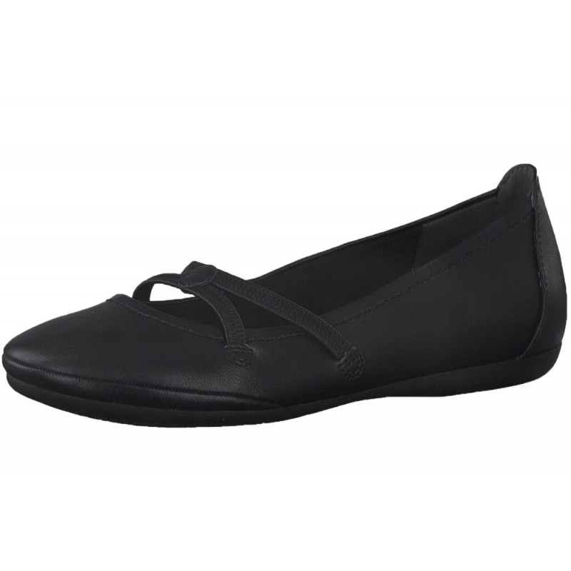 Tamaris Damen Ballerina Schwarz 22110-001 Schuhe