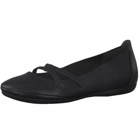 Tamaris Damen Ballerina Schwarz 22110-001 Schuhe