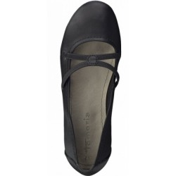 Tamaris Damen Ballerina Schwarz 22110-001 Schuhe