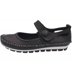 Gemini Damen Ballerina Schwarz 3121-01-009 Schuhe