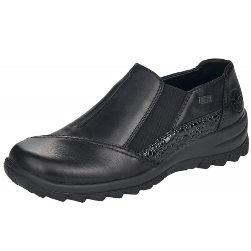 Rieker Damen TEX Slipper Schwarz L7178-00 Schuhe