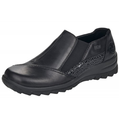 Rieker Damen TEX Slipper Schwarz L7178-00 Schuhe