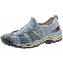 Rieker Damen Slipper Blau L0561-12 Schuhe