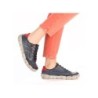 Rieker Damen Schnürer Blau L0357-12 Schuhe