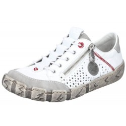 Rieker Damen Schnürer Weiß L0355-80 Schuhe