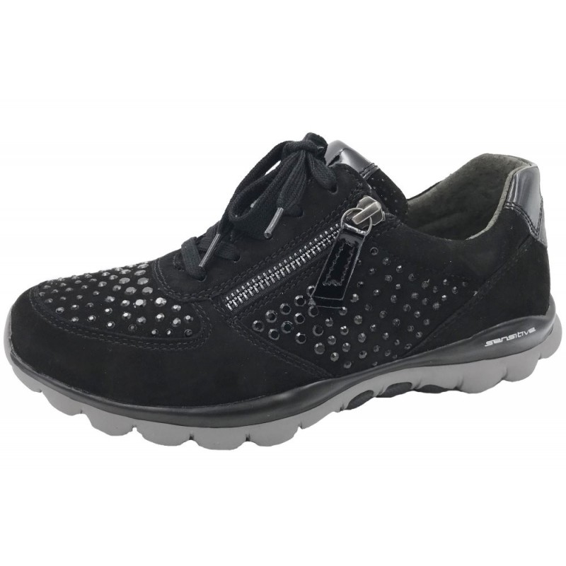 Gabor Rollingsoft Damen Sneaker Schwarz 968-87 Schuhe